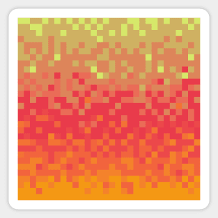 Orange pixels Sticker